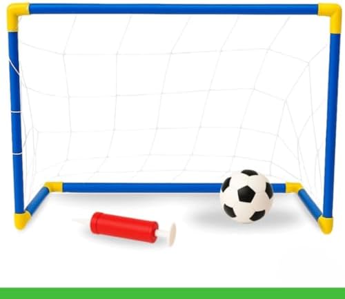 Kit Futebol Infantil Completo: Mini Trave com Rede, Bola e Bomba ...