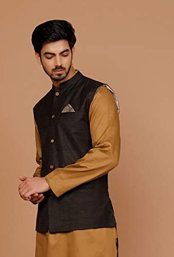 Elina fashion Men's Cotton Indian Nehru Jacket || Designer Bandhgala Jodhpuri Sleeve Less Waistcoat ONLY
