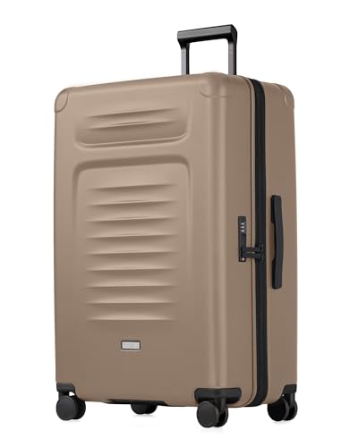 Coolife Coolife Expandable Luggage with TSA Lock Large Checked Apricot