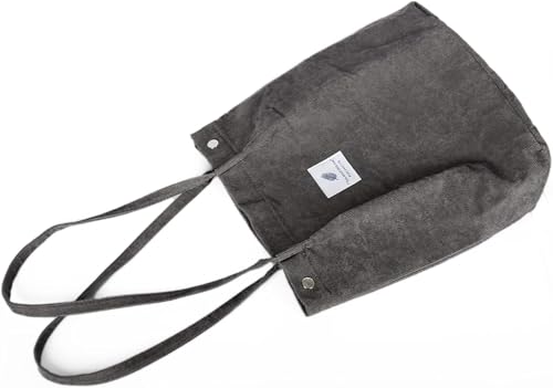 Image of Street27 Korean Canvas Corduroy Tote Bag Casual Work Shoulder Handbags | Multi-Purpose Bag |Sturdy Canvas Bag with Large Capacity | Shopping Bag for Office, College & Daily Use