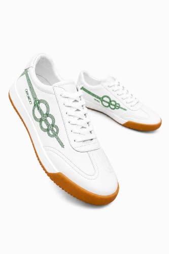 ORADO Men’s Red Casual Sneakers white - Image 3