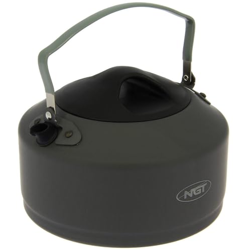 NGT FCC-KETTLE-1.1 1.1 Litre Aluminium Kettle Lightweght Folding Handle Carp Coarse Fishing -...