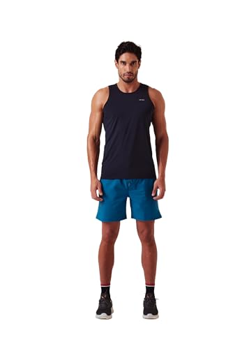 Image of STRCH Men's Gym Tank Top | Regular Fit Sleeveless Activewear Vest | Crew Neck Workout Tank for Gym, Running, Training & Fitness | UV Protection & Anti-Odour