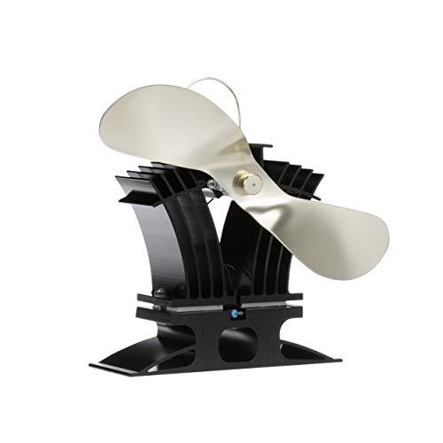 Ecofan BelAir, ventilador de estufa de leña a baja temperatura, alimentado por calor, 237 m3/h, hoja de oro de 9 pulgadas