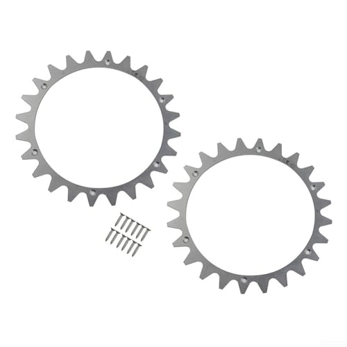 Eawfgtuw Stainless Steel Studded Tire Reinforcement Kit For Robot Lawn Mower Models WR153E WR155E WR147E WR148E With Countersunk Screw Holes For Steep Slope Terrain