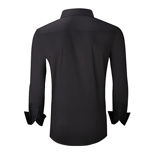 Alex Vando Mens Dress Shirts Regular Fit Long Sleeve Stretch Business Dress Shirts for Men