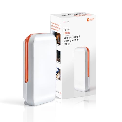 Image of Orient Electric Litpac 15W Emergency Rechargeable LED Lantern with 7200 mAh Battery | Upto 30 Hours Battery Backup | Brightness Control Feature | in- Built Mobile Charging Point| Cloud Dancer