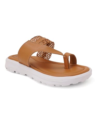 Image of Carlton London women's Braided Strap Toe Ring Strap Comfort Sandals
