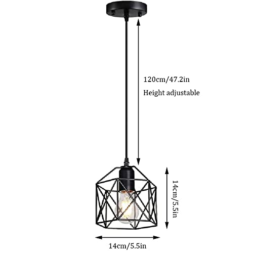 Lámpara industrial de techo E27 para iluminar balcones oscuros con estilo retro 7