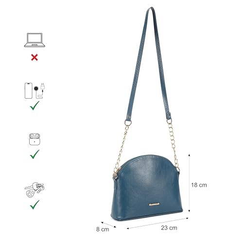 Image of Fastrack Puff Sling with Detachable Pouch | Faux-Leather Women's Handbags | Sling for Casual Carry