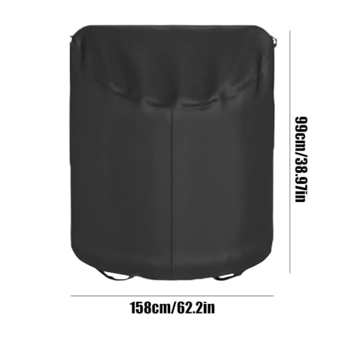 Housse de trampoline 158x99cm bâche Oxford noire pliante - 6