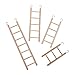 Mipcase Birds Toys 4Pcs Bird Toys Wooden Ladder Parrot Climbing Toy Hanging Step Ladders Pet Cage Ladder Chew Toy Teeth Molar Toy for Parakeets Parrots Cockatoo Lovebirds Hamster Bird Toy