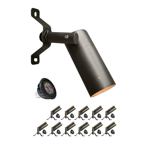 MALORY Brass Landscape Lighting 5W MR16 Down Light (12 Pack)