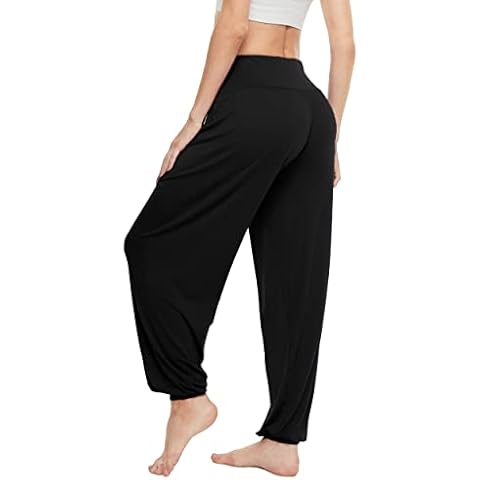 BeautyWill Pantalones Harem para mujer, cómodos y suaves para yoga y entrenamiento Cover