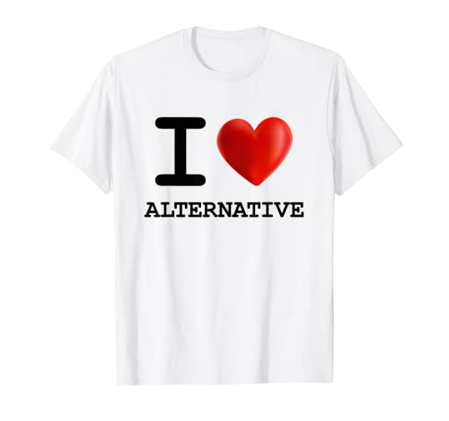 Camiseta I Love ALTERNATIVE Music Heart Camiseta