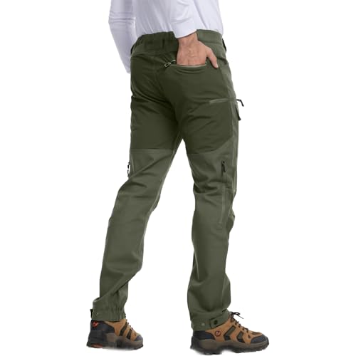 WORK IDEA Herren Outdoorhose aus elastischer Baumwolle, robust & atmungsaktiv, wasserabweisend, verstellbare Hosenbeine, ideal für Camping, Wandern & Outdoor-Aktivitäten