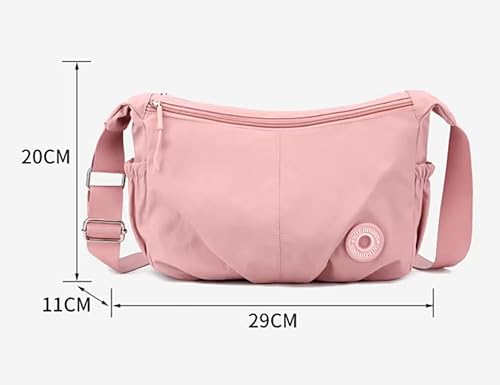 Image of WildHorn Nylon Sling Bag for Women | Lightweight Crossbody Shoulder Bag with Zipper Closure & Adjustable Strap | Casual Travel Handbag for Daily Use | Ethically Crafted