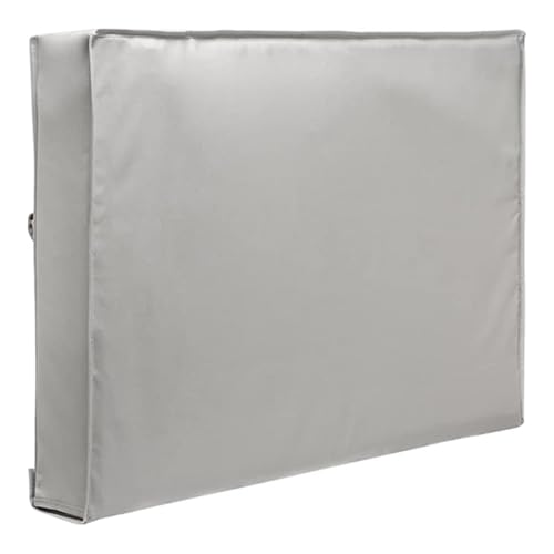 XIRUIFI Funda gris para pantalla de TV para exteriores, resistente a la intemperie, universal, a prueba de polvo, impermeable, para televisor LCD de 22 a 65 pulgadas (gris, 60 x 65 pulgadas)