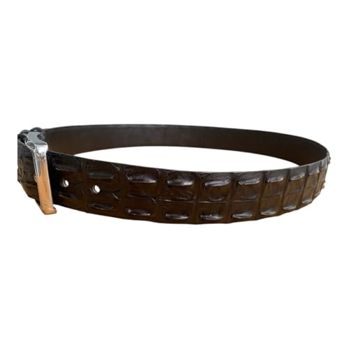 Black Alligator Hornback Men's Belt