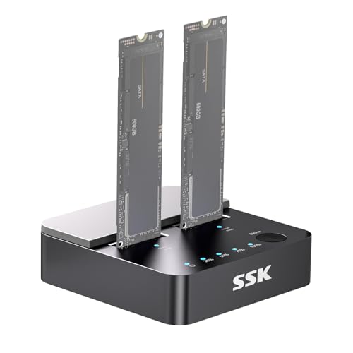 SSK Dock Disque Dur Cloner SSD M.2 NVMe...