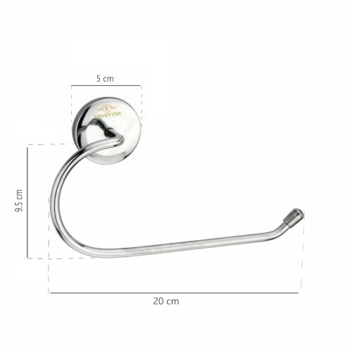 Image of Stainless Steel 304 Grade Chrome Finished Round Napkin Ring /Towel Ring /Napkin Holder /Towel Hanger /Towel Holder for Bathroom /Kitchen /Wash Basin (Pack of 1, C Shape)