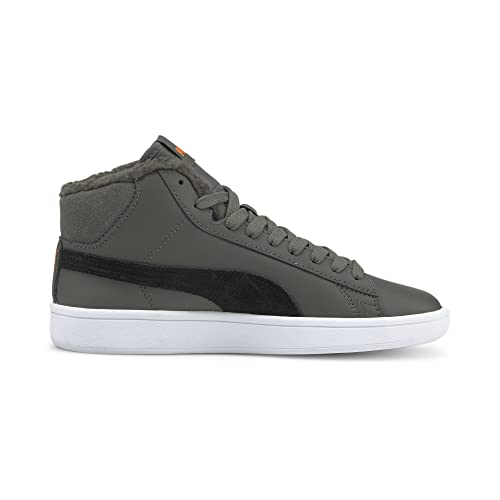 Image of Puma Unisex Kinder Smash V2 Mid L Fur Jr Sneaker, Black, 7 US