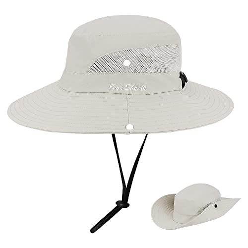 Womens Sun Hat Ponytail Hat Outdoor Uv Protection Beach Sun Hats Foldable Summer Wide Brim Bucket Hats (As1, Numeric, Numeric_6_And_3_Quarters, Numeric_6_And_7_Eighths, Beige, Medium) #TOP15