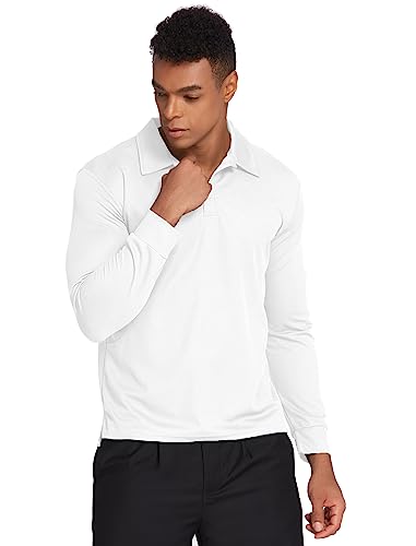 Image of Deyeek Men's Polo Shirts Long Sleeve Golf Polo Shirts for Men Quick Dry UPF 50+ Sun Protection Polos Casual Collared Shirts