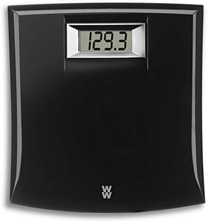 WW Scales by Conair Digital Precision Bathroom Scale, 330 lb. capacity, Black