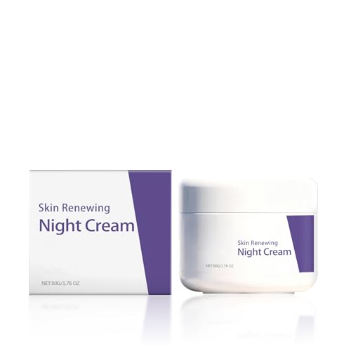 Skin Renewing Night Cream, Anti Wrinkle Moisturiser for Dry and Sensitive Skin, Deeply Nourishing and Hydrating Night Face Cream for Smooth Radiant Korean Glass Skin, 50g