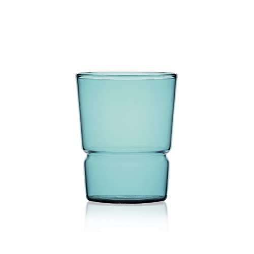 Ichendorf Milano - Tumbler de petróleo | Colección Tap | 28 cl| Vidrio Borosilicato | Hecho a Mano