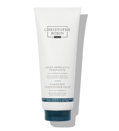 Christophe Robin Purifying Conditioner Gelée with Sea Minerals 200ml– Lightweight Hydrating Detangler with Sea Minerals, Guar Bean & Brassica Oil - Ideal for Dry, Damaged Hair