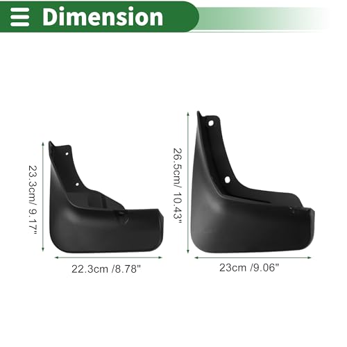 Image of Motoforti Mud Flaps Splash Guards Mud Guards for Lincoln Nautilus 2023-2024 W /Mount Accessories