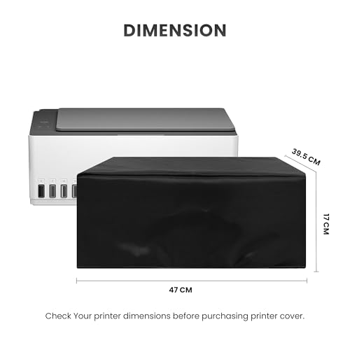 Image of Alifiya Dust Proof Washable Printer Cover for HP Smart Tank 581 / 525 / 520 / 521 / 523 All-in-One Color - Black