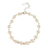 Pearl Anklet Ankle Bracelets for Women Adjustable Beach Ankle Chain Bracelet Dainty Wedding Gold Chain Anklet Summer Anklets for Birthday Christmas Gift