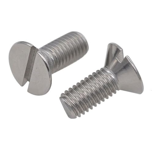 Tornillos avellanados planos ranurados de acero inoxidable 304 M2 de 18mm para metal y madera