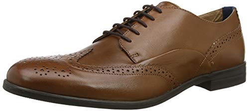 H by Hudson Aylesbury, Zapatos de Cordones Brogue para Hombre, Marrón (Tan 24), 42 EU