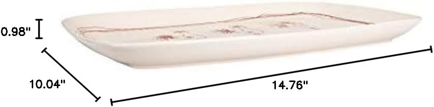 Creative Co-Op Life is Just Better with Chickens Stoneware Platter (Pack of 2)