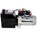 Hydraulic Power Unit 12V DC Double Acting 3 Quart Steel Tank High Flow Hydraulic Pump for Dump Trailers Aerial Platforms Industrial Lifting W465P310717