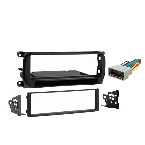 Harmony Audio Compatible with Jeep Grand Cherokee 1999 2000 2001 Single DIN Stereo Harness Radio Install Dash Kit