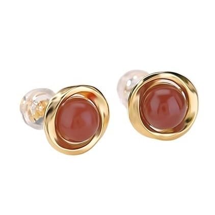 Boucles d'oreilles à tige en pierre synthétique pour illuminer vos tenues de bureau