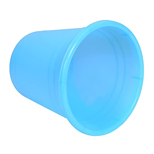 Image of Kuber Industries Plastic Dustbin|Portable Garbage Basket & Round Open-Top Trash Can for Home,Kitchen,Office,College,10 Ltr.(Sky Blue)