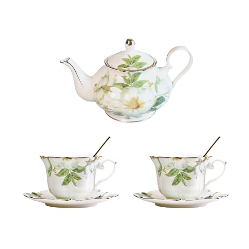 Vintage Floral Porcelain Bone China Tea Set - 1 Teapot,