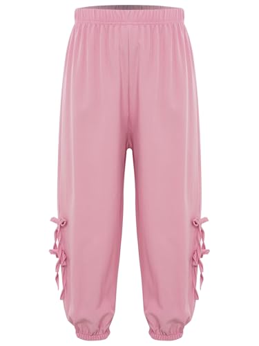 Aislor Kids Girls Bowknot Cargo Jogger Pants Elastic Waist Baggy Hip Hop Dance Trousers Sweatpants Casual Streetwear3