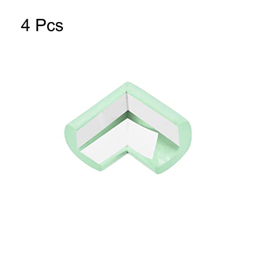 Image of uxcell Corner Guards Edge Protectors, 4Pack Foam Safety Bumper L Shape, 55mm /2.16 inch(L) for Furniture Corner Table Edge Guard, Light Green