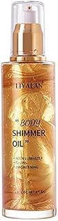 Go Ho Shimmer Body Oil,Moisturizing Light Shimmer Glow Illuminator,Non-sticky Body Luminizer Liquid Highlighter Makeup Your Skin,Smooth Liquid Spray Summer Body Illuminator (2.8 Fl Oz,#2 Gold)
