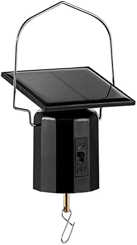 Solarbetriebener Hängender Drehmotor, Rotierender Solar Windspiel Motor | Solar Windspiel Motor mit Haken, Umweltfreundlicher Gartendekorationsmotor für Garten, Balkon, Terrasse &