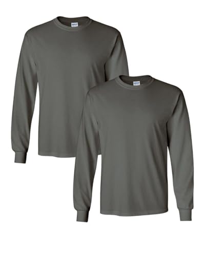 Image of Gildan Adult Heavy Cotton Long Sleeve T-Shirt, Style G5400, 2-Pack