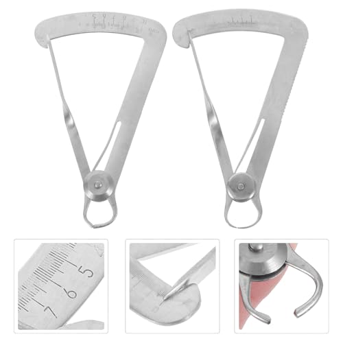 Juego de 2 Calibradores internos de acero inoxidable para medición precisa, para joyería con función de grosor triangular miniatura 7