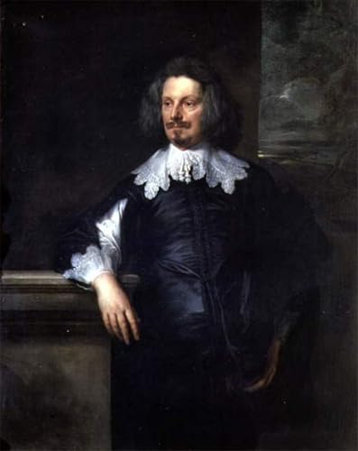 Animaux art poster Van Dyck portrait gentilhomme tableau 60x90